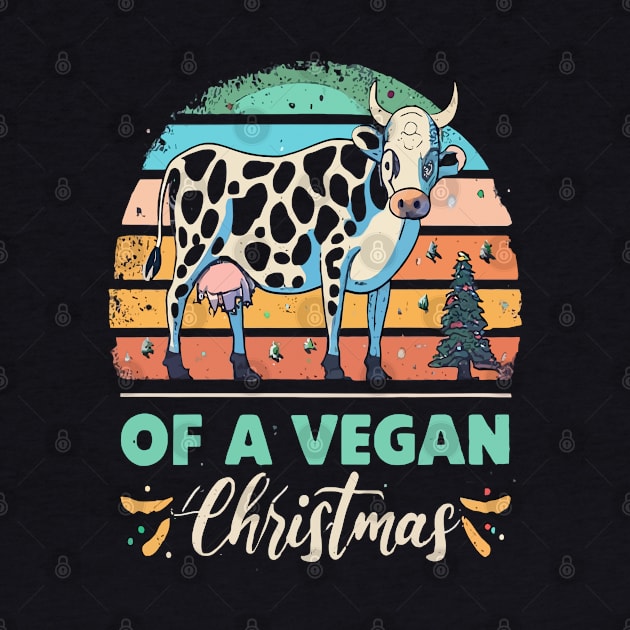 Cute Cow I'm Dreaming of a Vegan Christmas Funny Men Women by rhazi mode plagget